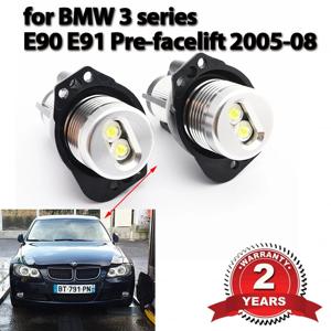 20W LED 천사 눈 주간 주행 등 전구 Canbus 오류 무료 BMW E90 E91 3 시리즈 320 325i 328i 335i 2004-2008
