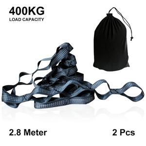야외 요가 캠핑 해먹 버클이 달린 해먹 스트랩 로프 벨트, 나무 걸이식 공중 예비 부품, 400kg 하중, 280cm, 2 개