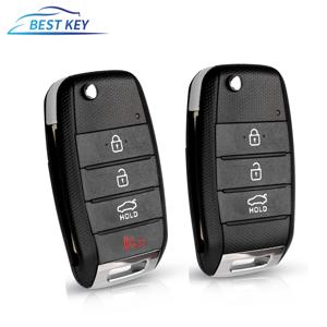 최고의 키 원격 키 쉘 케이스 자동차 키 Fob TOY40/HYN14 블레이드 3/4 버튼 KIA K3 K2 K5 Rio Sorento Carens Cerato Forte Car