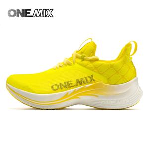 ONEMIX 카본 플레이트 마라톤 러닝 레이싱 슈즈 전문 안정적인 지원 충격 완화 초경량 리바운드 스포츠 스니커즈