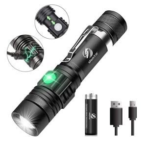 높은 전원 Led 손전등 T6 LED 램프 구슬 방수 4 조명 모드 멀티 기능 USB 충전기 Zoomable 캠핑 토치