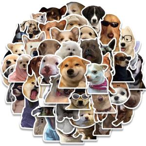 10/30/50/100pcs 귀여운 강아지 고양이 MEME 재미 있은 동물 스티커 미적 데칼 노트북 자동차 오토바이 노트북 아이 만화 스티커 장난감