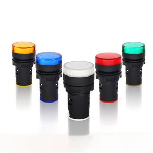 AD16-22 AD16-16 패널 마운트 LED 전원 표시기 12V 24V 110V 220V 380V 22mm 파일럿 신호등 램프 빨간색 파란색 흰색 녹색 노란색
