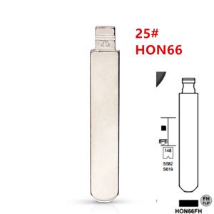 10pcs HON66 플립 빈 키 블레이드 25 #   Accord Fit City용 HON66FH KD keydiy xhorse 리모컨용 New Odyssey