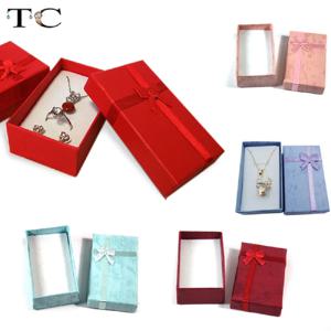 보석 주최자 보관 선물 상자 목걸이 귀걸이 반지 상자 종이 보석 포장 용기