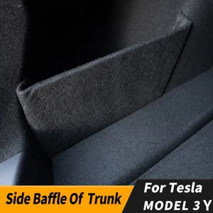 Tesla Model 3 Y 테일 박스 용 트렁크 배플 별도의 스토리지 파티션 보드 부트 사이드 배플 자동차 주최자 트렁크 2017-2022
