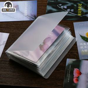 Mr. Paper 단일 스타일 A6 40 페이지/책 투명 신선한 폴더 단순 관대 한 손 계정 자료 파일 폴더