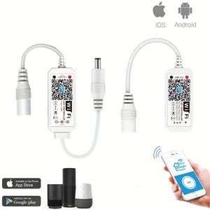 Wifi RGBW RGB 컨트롤러 매직 홈 APP Alexa Google 홈과 함께 작동 DC12-24V 단색 RGB LED 스트립 라이트 음성 조광기