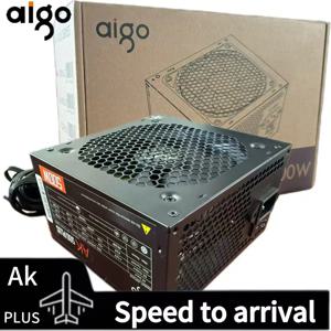 Aigo AK 500W PC PSU 전원 공급 장치, BTC용 데스크탑 컴퓨터 전원 공급 장치, 게임용 저소음 블랙 RGB 선풍기, 24 핀, 12V ATX, 120mm