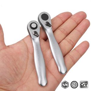 미니 트레블 1/4 래칫 렌치 더블 엔드 퀵 소켓 래칫 렌치 스크루드라이버 육각 토크 렌치 세트 스패너
