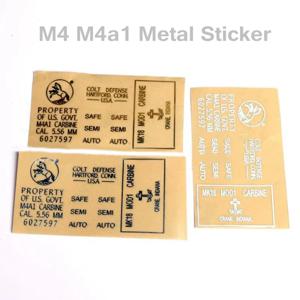 M4 M4a1 금속 스티커 페인트볼 에어건 젤 볼 블래스터, 강력한 스티커 장비, 골드 실버, 페인트볼 건 액세서리, 3M