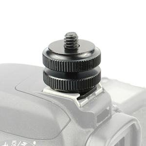 1/4 핫슈 마운트 폰 홀더 더블 레이어 카메라 용 듀얼 너트 콜드 슈 어댑터 브래킷 핫슈 어댑터 액세서리