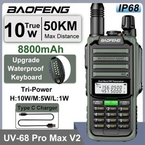Baofeng UV-68 Pro Max V2 10W IP68 워키 토키 방수 고출력 CB 햄 장거리 UV-S22 Pro V2 UV-98 Pro 휴대용 라디오