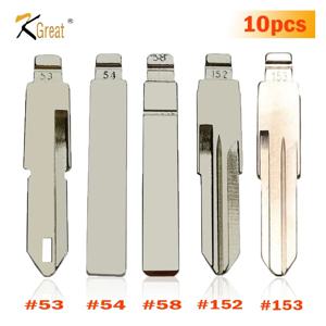10pcs KD Xhorse 키 빈 VAC102 NE72 HU136 # 53 # 54 # 58 # 152 # Renault Megan Dacia Clio Duster용 153 언컷 원격 키 블레이드