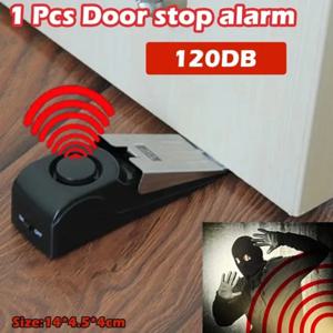 1 Pc 미니 무선 알람 도어 스톱 알람 120dB 홈 웨지 모양의 스토퍼 경고 보안 시스템 블록 차단 시스템에 적합