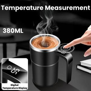 380ML 전기 커피 셀프 믹싱 머그잔 IP67 방수 BPA 프리 커피 교반 머그잔 차용 충전식 자동 마그네틱 컵