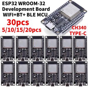 ESP32 WROOM-32 개발 보드, 와이파이 및 블루투스, 초저전력 소비 SPI 플래시, 32Mbits 무선 모듈, CH340C, 5V TYPE-C