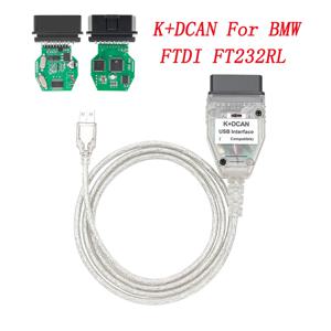 BMW E 시리즈 용 K + DCAN 스위치가있는 FTDI FT232RL BMW OBD 2 Obd2 스캐너 코드 리더 obdii 자동차 진단 자동 도구 용 DCAN