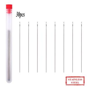 스테인레스 스틸 구슬 바늘, 8cm, 10cm, 쉬운 보석 만들기 도구, 구슬 핀 바늘, 구슬 장식 diy 보석 만들기, 30 개