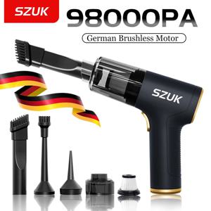 SZUK 98000PA 자동차 진공 청소기 무선 미니 강력한 청소 기계 휴대용 자동차 휴대용 블로우 컴퓨터 가전 제품