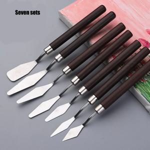 스테인레스 스틸 유화 칼, 아티스트 주걱, 미술 도구, 문구, 케이크 베이킹 용품, 그림, 귀여운, 1, 3, 5, 7Pcs
