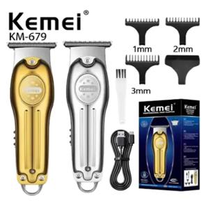 Kemei 전문 헤어 트리머 전기 머리 깎기 남성용 충전식 이발사 맨 머리 용 무선 헤어 커팅 머신