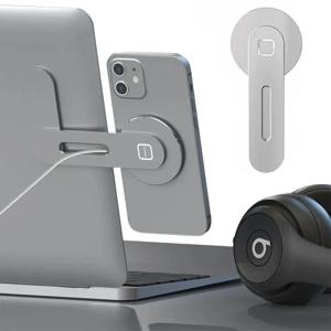 2024 자기 노트북 전화 홀더 컴퓨터 모니터 사이드 핸드폰 슬림 및 접이식 iPhone 14 13 12 시리즈 케이스 및 모든 전화