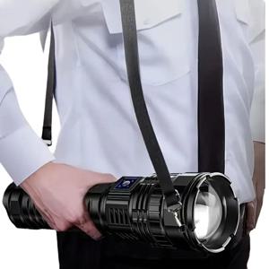 10000LM 가장 강력한 Led 손전등 전술 15000mah 내장 배터리 800W 플래시 라이트 비상 스포트라이트 4km 휴일 선물