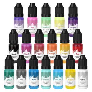 18 색상 10ml 마카롱 솔리드 파스텔 컬러 수지 안료 유성 액체 염색 DIY 에폭시 수지 금형 쥬얼리 만들기 도구 액세서리