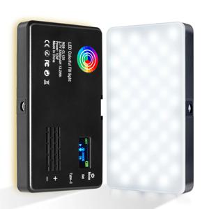 RGB LED 카메라 조명 풀 컬러 출력 비디오 램프 키트 밝기 조절 가능 2500K-8500K 이중 색상 패널 조명 CRI 95+