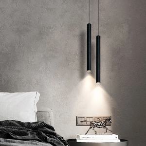 현대 노르딕 Led 펜던트 램프 더블 헤드 펜던트 조명 식당 2m 교수형 램프 파이프 Decora 실린더 파이프 라인 샹들리에