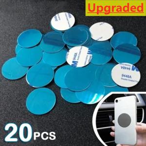 20pcs 접착제 마그네틱 마운트 자동차 홀더 교체 금속 플레이트 키트 자석 휴대 전화 스탠드와 유니버설 마운트 금속 플레이트