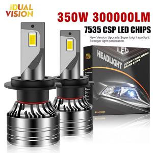 Dualvision 2PCS 자동차 조명 H7 H4 H1 9006 H11 9005 슈퍼 밝은 LED 헤드 라이트 높은 낮은 빔 안개 전구 흰색 6000K 12V
