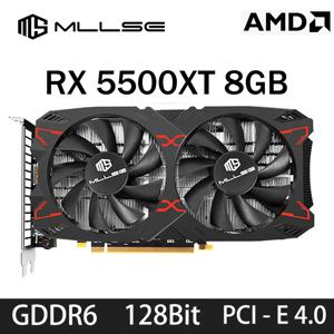 MLLSE AMD RX5500XT 8G 게임용 그래픽 카드 8GB 128Bit GDDR6 PCI-E 4.0×8 GPU Radeon rx5500xt 8gb 게임 비디오 카드 Placa de vídeo