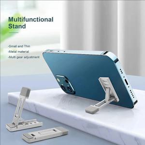 보이지 않는 접이식 아연 합금 스탠드 Multiadjustable 휴대 전화 백 스탠드 태블릿 Pc 노트북 스탠드 초박형 접착제 미니 Nonsli