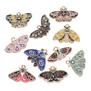 10 개/몫 드롭 오일 합금 금속 나비 매력 DIY 팔찌 목걸이 쥬얼리에 대한 동물 펜던트 액세서리 만들기