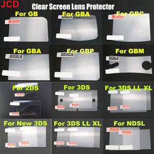 JCD 상단 하단 HD 투명 보호 필름, GB GBA GBC GBA SP DSL NDSL, 2DS 용, 3DS XL LCD 스크린 보호대, 1 개