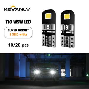 10/20x 자동차 LED 전구 T10 W5W LED 신호등 Canbus 12V 6000K 자동 클리어런스 웨지 사이드 역방향 램프 2835 2SMD 흰색 오류 없음