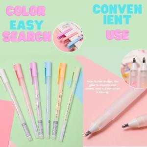 캔디 컬러 접착제 펜 핸드북 디스펜스 펜 빠른 건조 도트 Gule 스틱 DIY 고점도 접착제 학교 사무용품