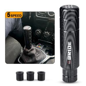 범용 수동 변속기 변속 레버 노브, 탄소 섬유 스타일 기어 변속 노브, 5 단 모양, 8mm, 10mm, 12mm, 13cm
