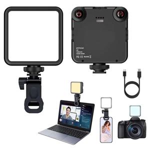 LED 클립 비디오 라이트 휴대용 사진 온 카메라 3000K-6000K DSLR 카메라 캠코더 용 바이 컬러 조명 콜드 슈 Gopro Vlog