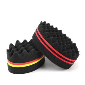 타원형 양면 매직 트위스트 헤어 브러시 스폰지 브러시 큰 구멍 이발사 스폰지 브러시 트위스트 헤어 아프로 컬 헤어 케어 도구로