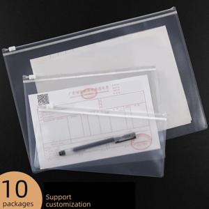 10/20/30 Pcs 학생 시험 특수 파일 가방 A4A5A6 투명 방수 지퍼 가방 출장 사무용품