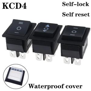 1PCS KCD4 25X31mm 블랙 로커 스위치 6 핀 3 위치 ON-OFF-ON 이중 리셋/래치 스위치 16A 250V 20A 25A 125VAC