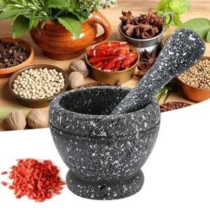 수지 Setmortar 및 유봉 마늘 허브 향신료 혼합 연삭 분쇄기 그릇 레스토랑 주방 도구
