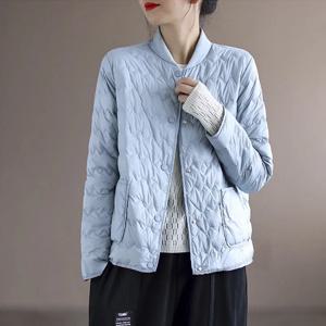 2025 한국 패션 가을 겨울 여성 숏 재킷 신상 여성 파카 경량 다운 코튼 따뜻한 아우터 오버코트