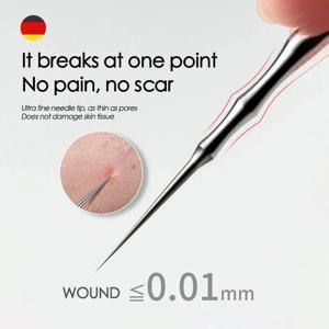 새로운 독일 여드름 블랙 헤드 제거 바늘 여드름 블랙 헤드 클립 족집게 뷰티 아티팩트 블레미쉬 추출기 리무버 바늘 도구