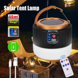 야외 태양광 LED 캠핑 조명, USB 충전식 텐트 휴대용 랜턴, 낚시 바베큐 캠핑용 비상 조명