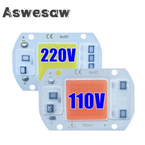 AC 220V 110V LED 칩 10W 20W 30W 50W COB 칩 필요 없음 드라이버 LED 램프 구슬 홍수 빛 스포트라이트 Lampada DIY 조명