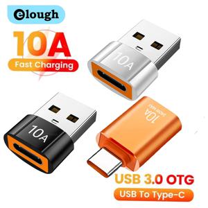 Elough 맥북 아이패드 화웨이 샤오미 삼성용 OTG 컨버터 커넥터, USB C 타입-USB A 어댑터, USB 3.0-C 타입, 10A
